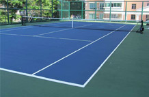 亞強體育施工案例:丙烯酸網籃球場,